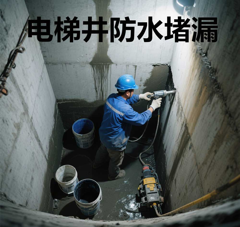 电梯井防水堵漏，吉林市专业电梯井漏水维修公司